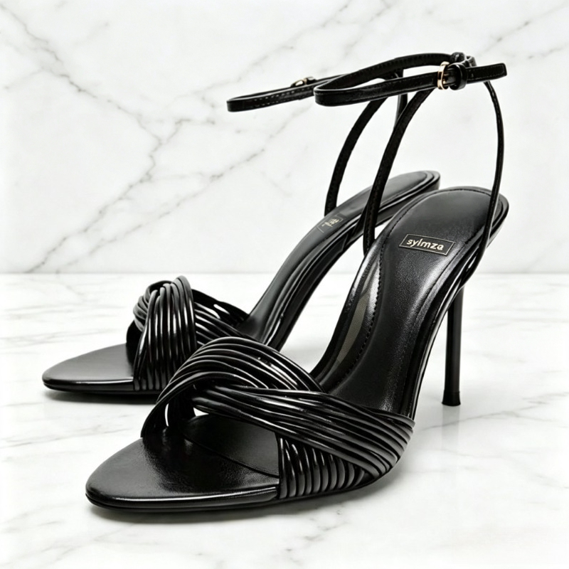 Women Shoes Luxury Brand - Sandálias Femininas de Salto Agulha com