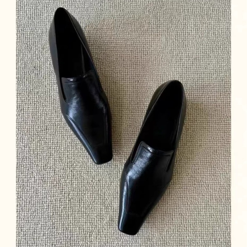 Women Shoes With Heels - Sapatos Femininos Retro de Bico Quadrado