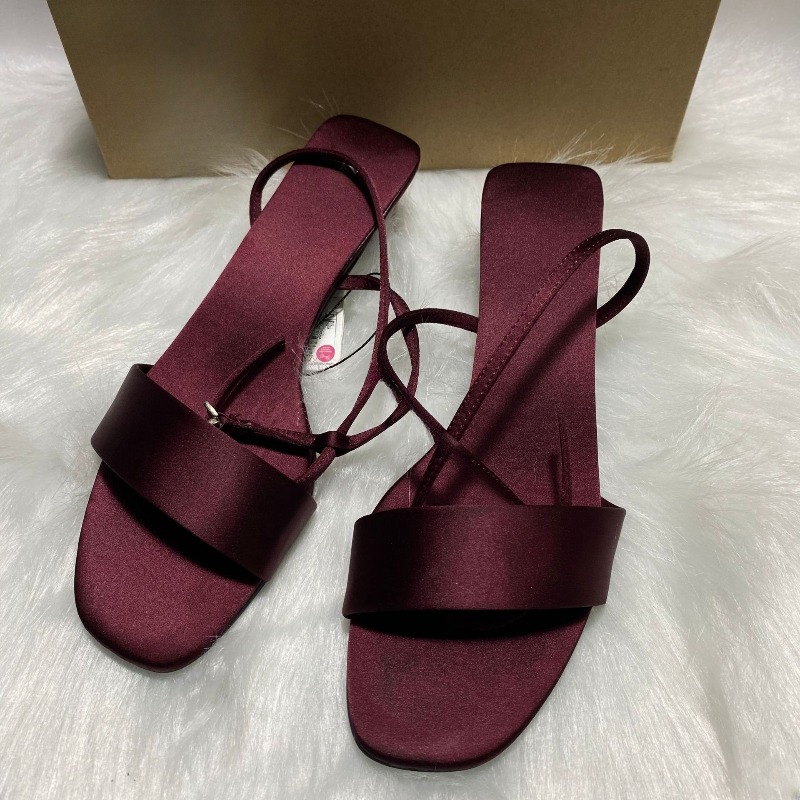 Women Shoes Luxury Brand - Luxo cetim tornozelo cinta de salto