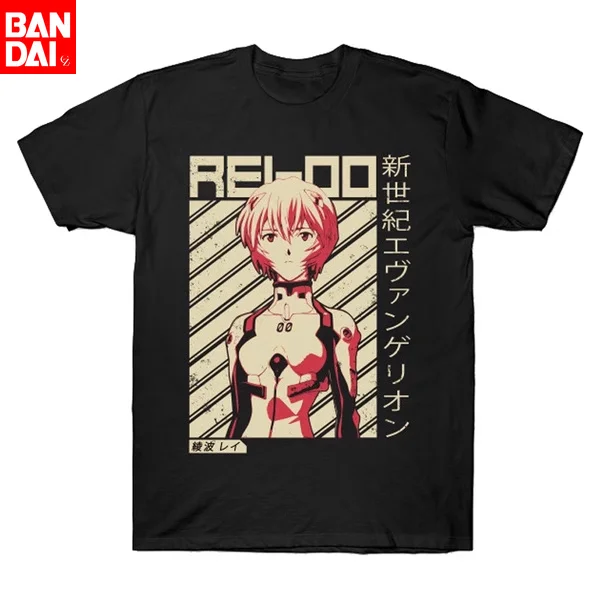 Women'S Shoes Rei - Camiseta Retro Listrada Preta Neon Genesis