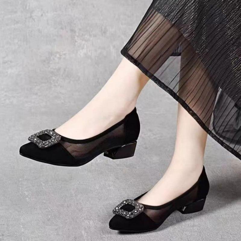 Women Shoes With Heels - Sapatos Elegantes de Salto Bloco com