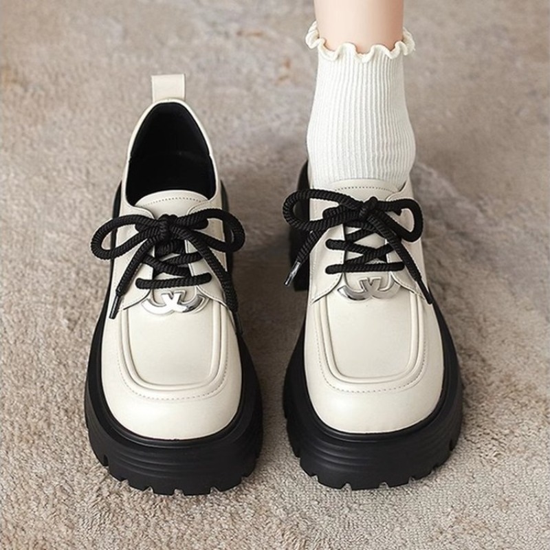 Sapatos Oxford Brancos de Plat - Oxford Lace Up Women avaliação e preço