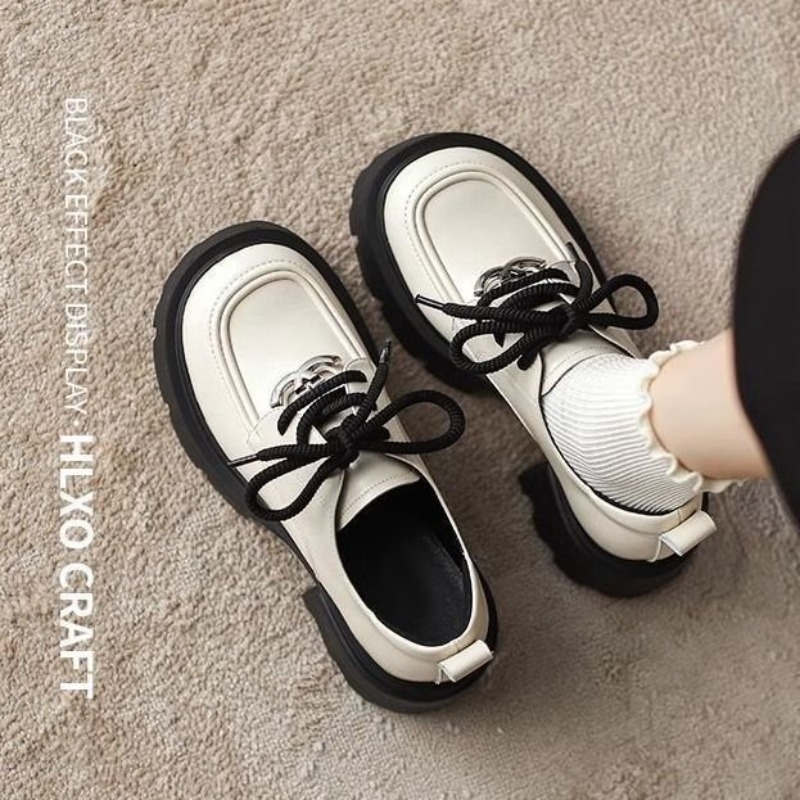 Sapatos Oxford Brancos de Plat - Oxford Lace Up Women avaliação e preço