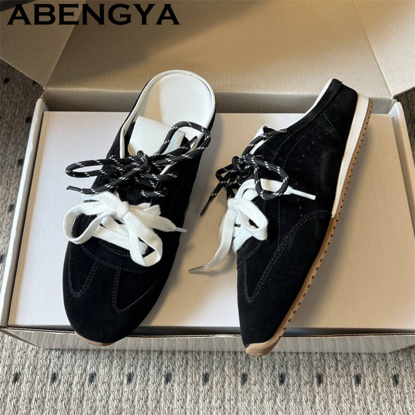 Chinelos femininos casuais com - Oxford Lace Up Women avaliação e preço