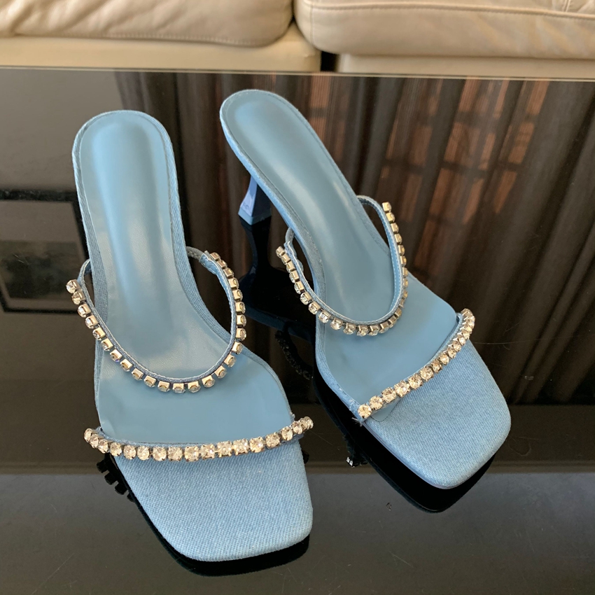 Denim strass saltos sandálias  - Women Shoes Zara avaliação e preço