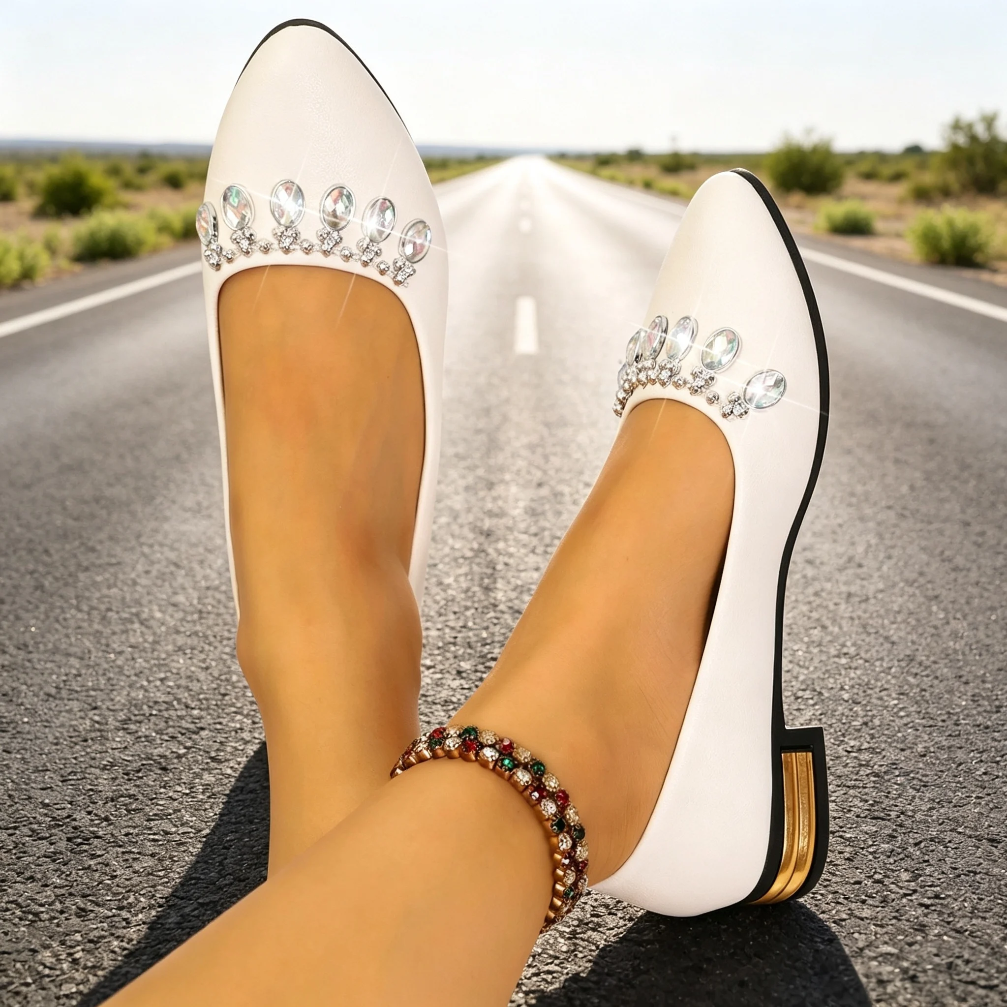 Sapatilhas Femininas de Bico F - Women'S Shoes Plus Size avaliação e preço