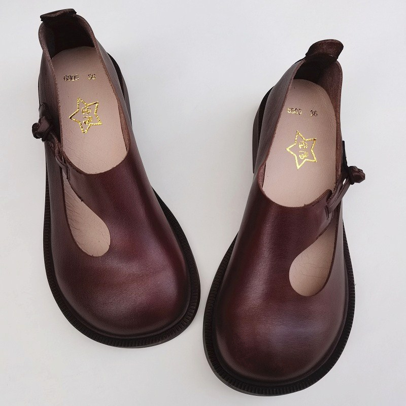 Careaymade-couro genuíno sapat - Women Shoes With Heels avaliação e preço