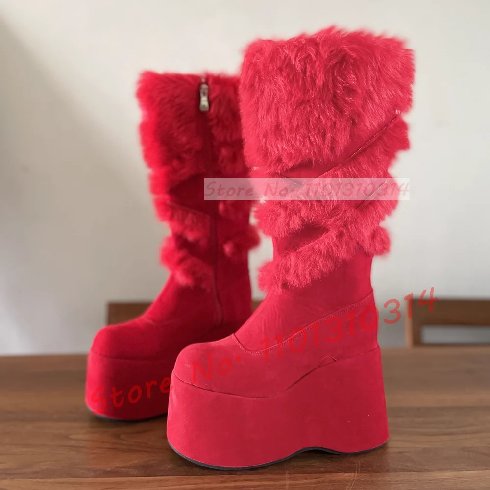 Botas de joelho peludas para m - Kids Shoes Women avaliação e preço