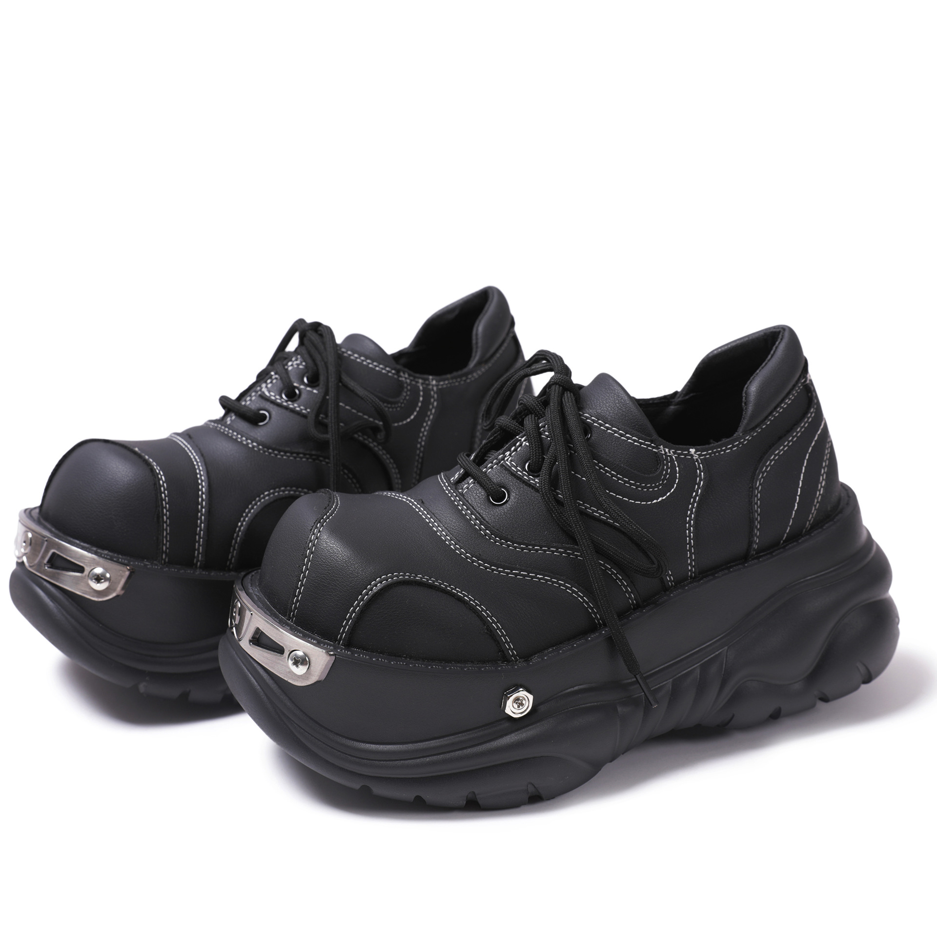 Sapatos de couro plataforma fe - Oxford Lace Up Women avaliação e preço