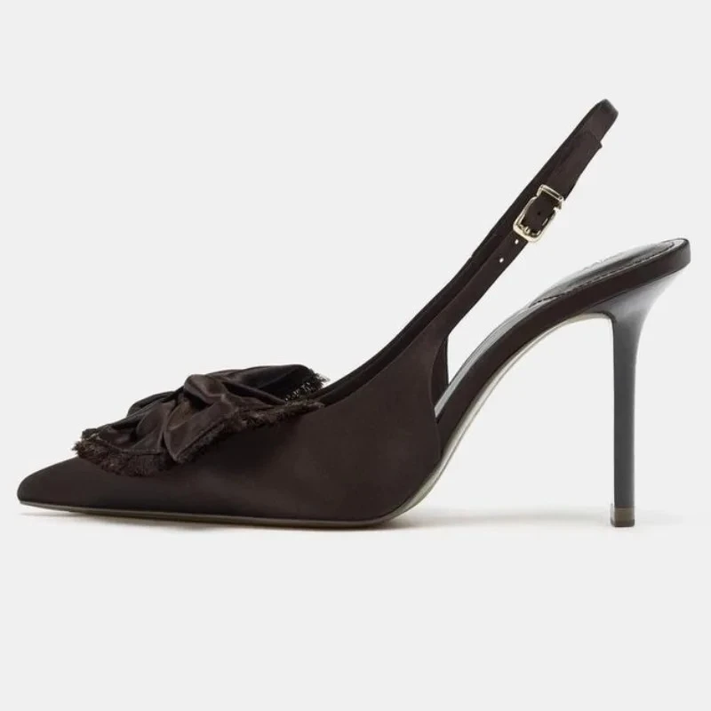 Cetim bowknot salto alto sapat - Women Shoes Luxury Brand avaliação e preço