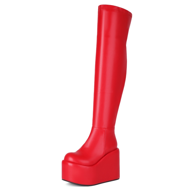 Plataforma sobre o joelho bota - Women Shoes Size 7 avaliação e preço