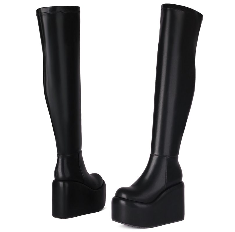 Plataforma sobre o joelho bota - Women Shoes Size 7 avaliação e preço