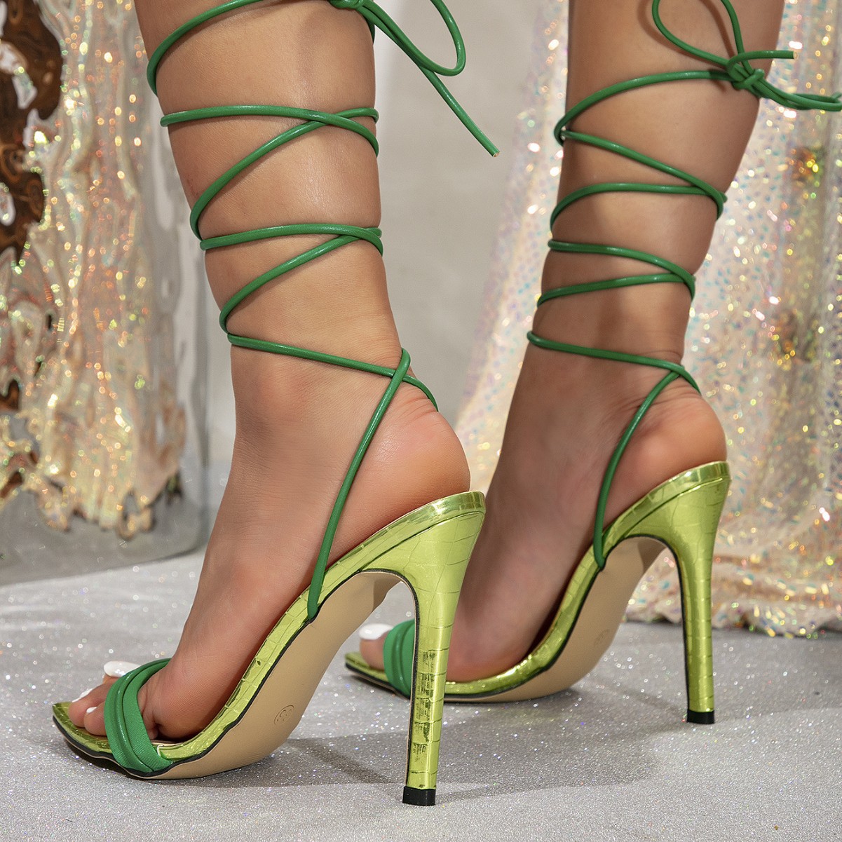Sandálias Femininas Verdes de  - Oxford Lace Up Women avaliação e preço