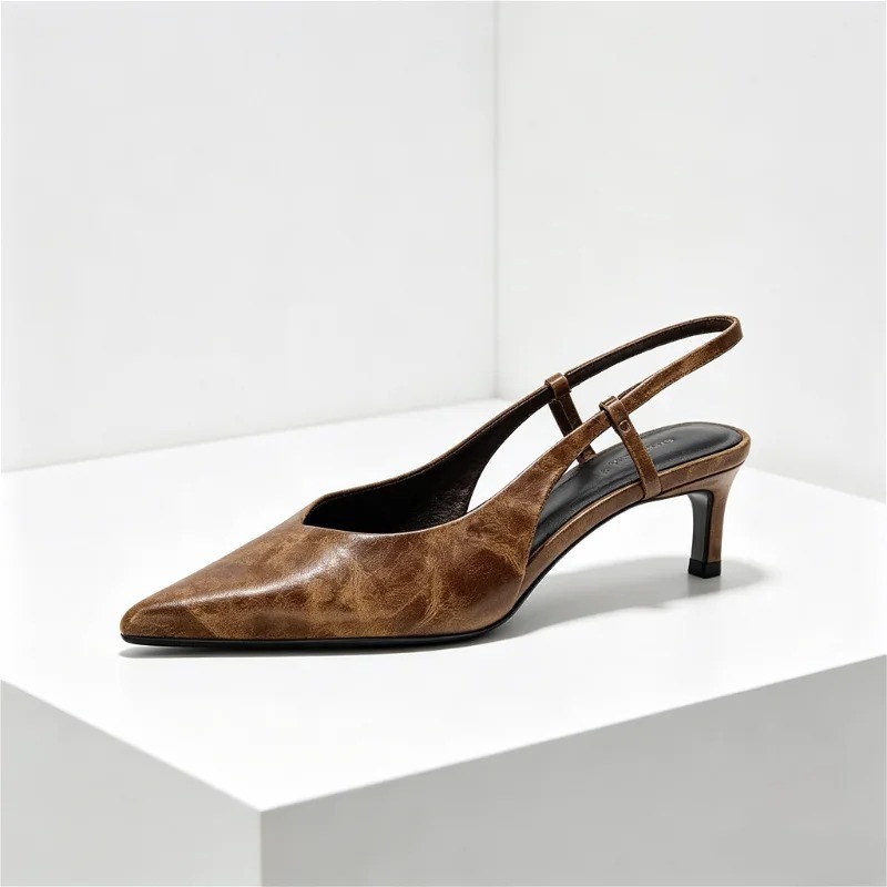 Retro marrom gatinho salto des - Women Shoes Brown Colour avaliação e preço