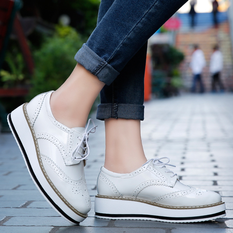 Mulheres sapatos de couro sapa - Oxford Lace Up Women avaliação e preço