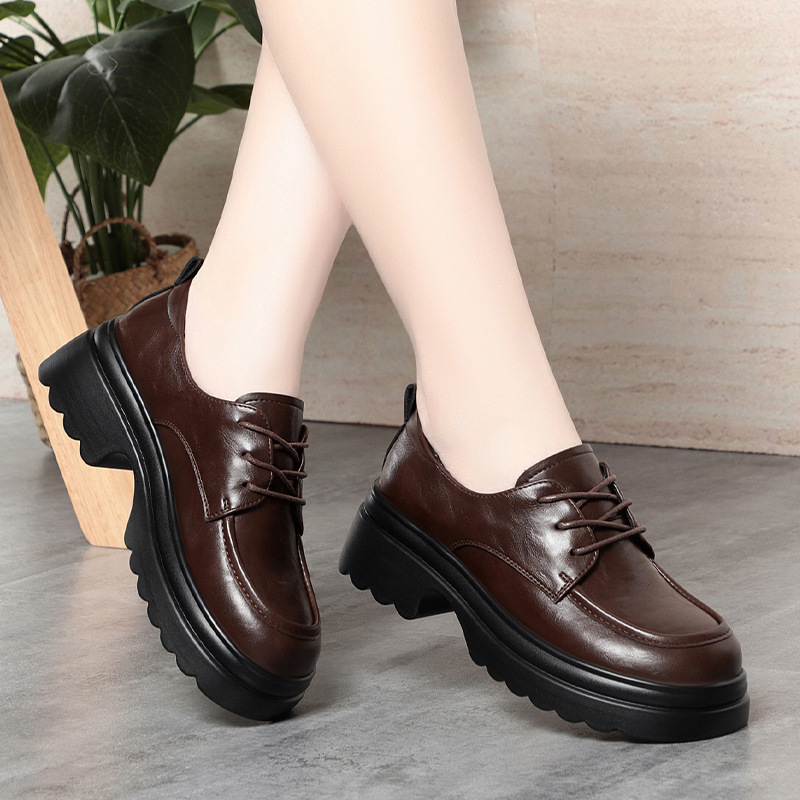 5cm vintage boca profunda sapa - Oxford Lace Up Women avaliação e preço