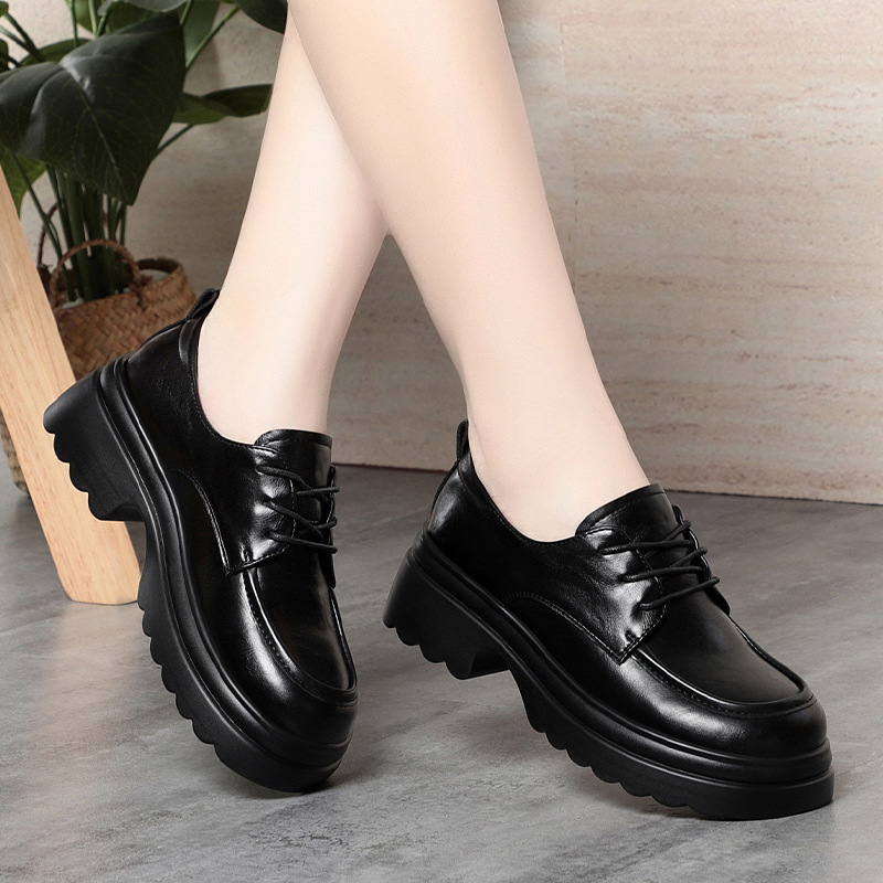5cm vintage boca profunda sapa - Oxford Lace Up Women avaliação e preço