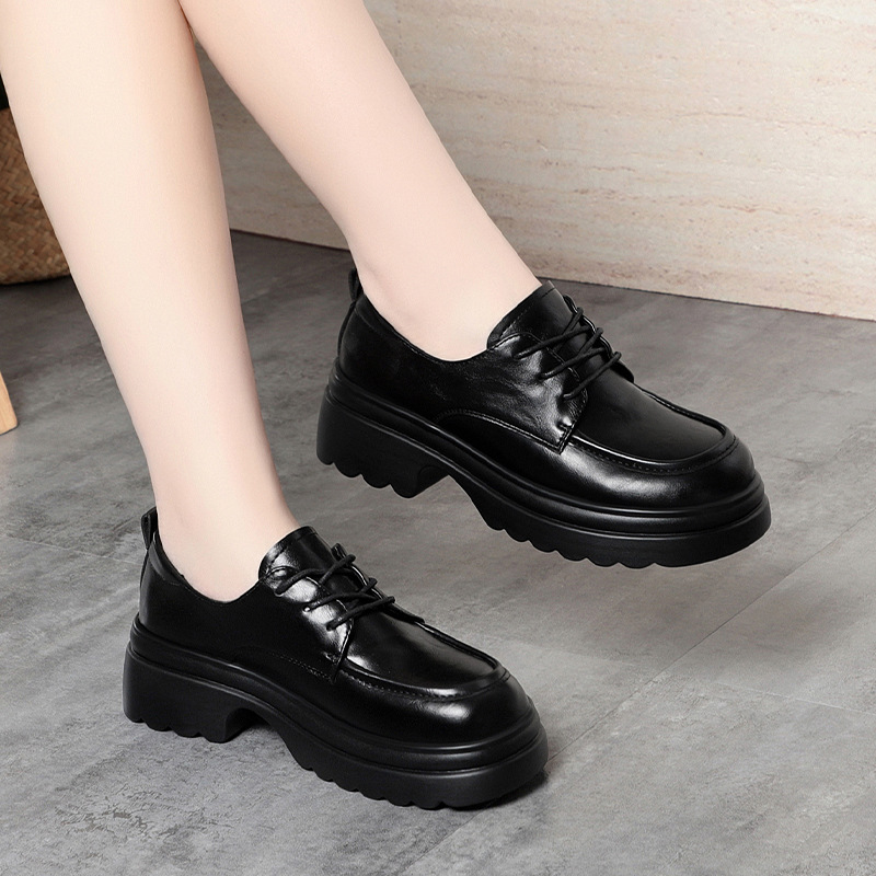 5cm vintage boca profunda sapa - Oxford Lace Up Women avaliação e preço