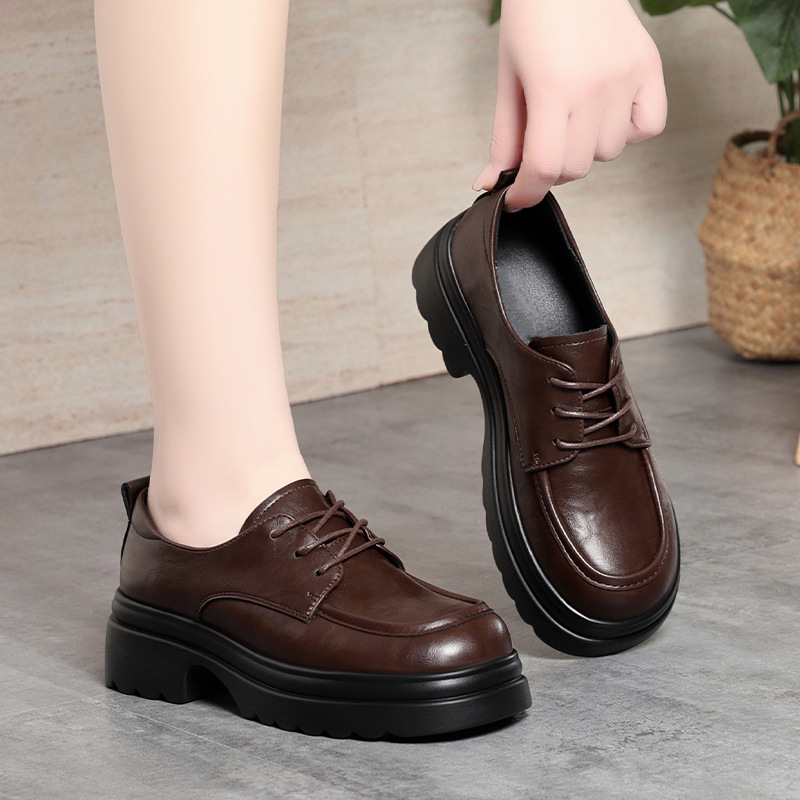 5cm vintage boca profunda sapa - Oxford Lace Up Women avaliação e preço